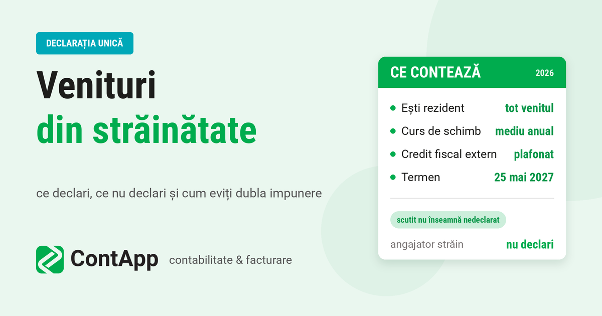 Impozitarea veniturilor din străinătate