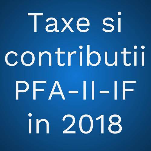 Cod Fiscal 2018: Taxe si contributii platite de activitatile independente