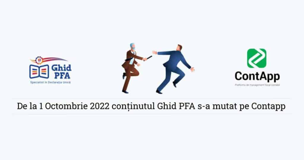 Ghid PFA s-a mutat pe Contapp