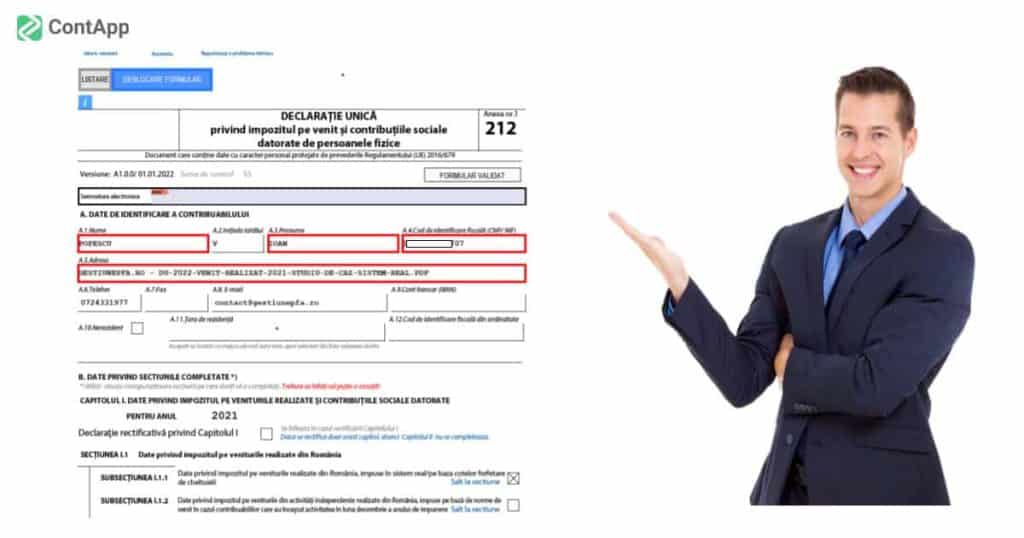 descarcă declarația unică completată