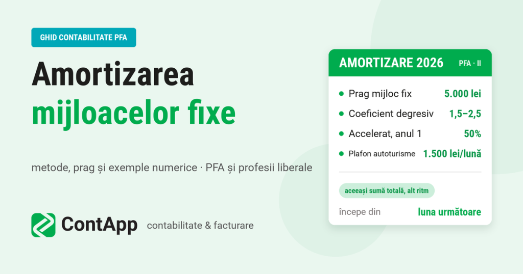 Amortizare la PFA