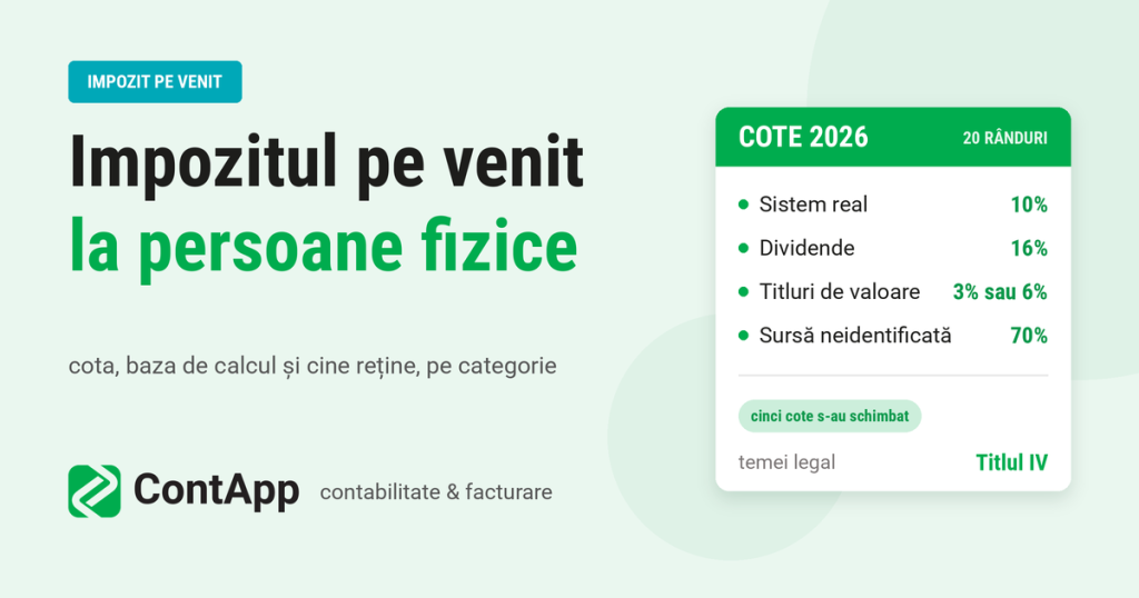 Impozitul datorat de persoanele fizice pentru veniturile realizate