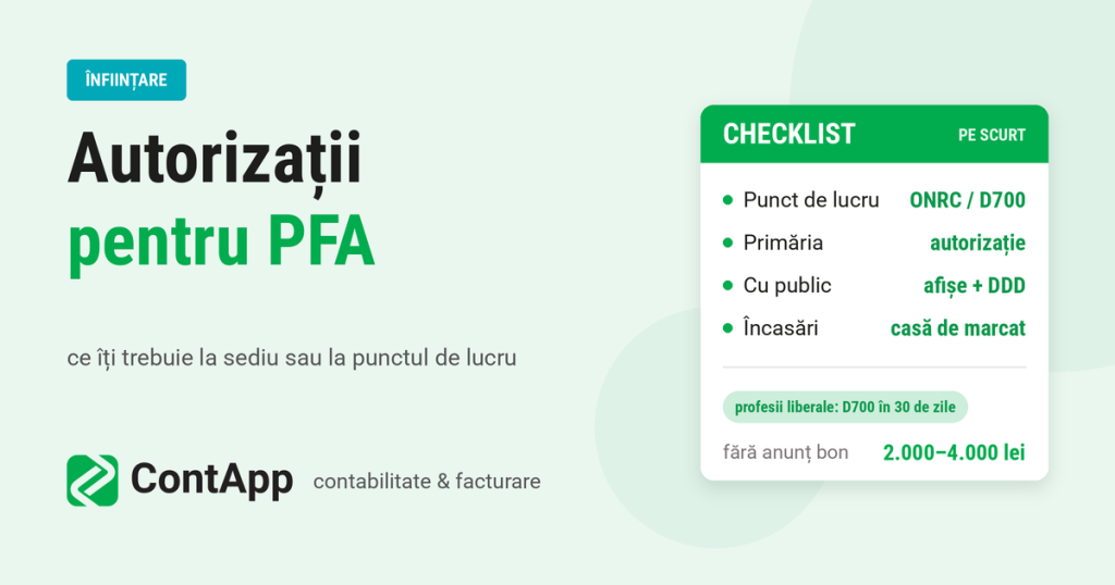 Autorizatii pentru PFA