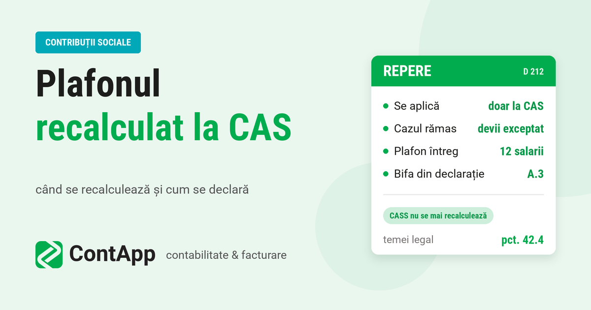 Plafonul recalculat la CAS: când se recalculează contribuțiile și cum