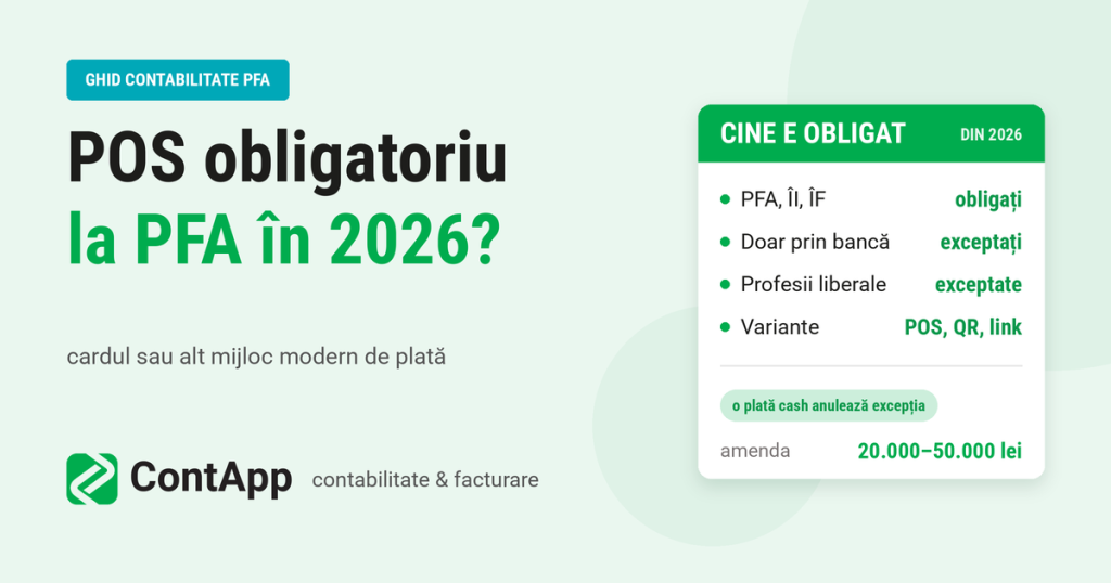 Terminal POS la PFA în 2026 — cine e obligat să accepte plata cu cardul și cine e exceptat