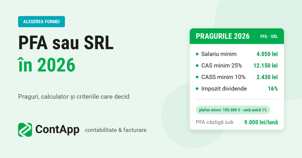 PFA sau srl in 2026