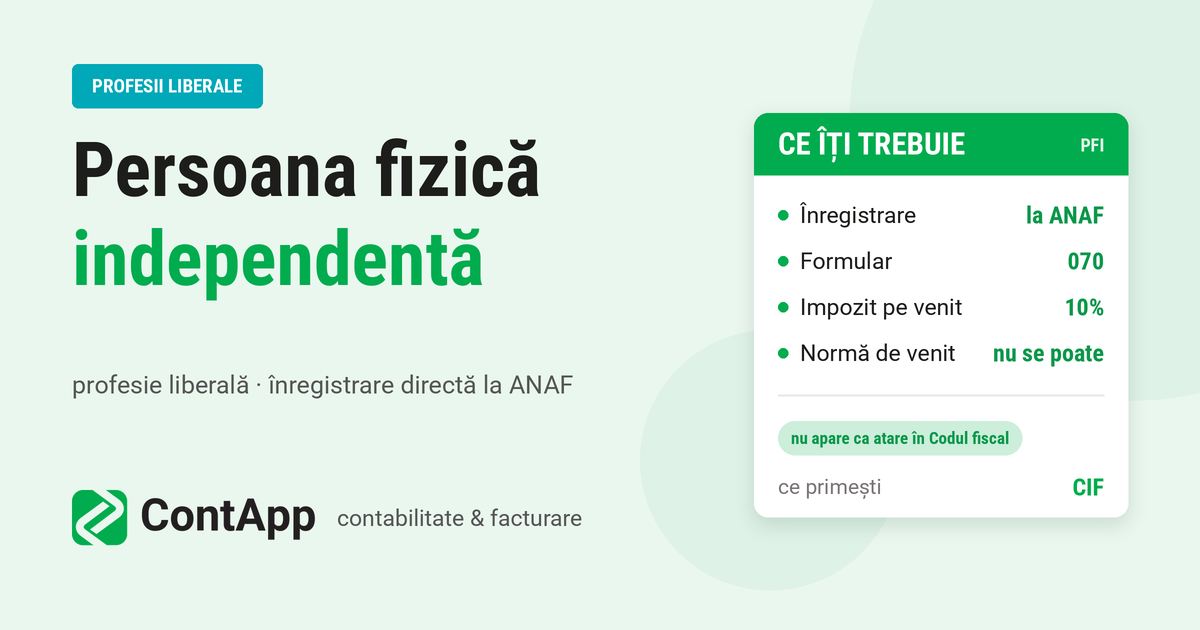 Ce este persoana fizică independentă (PFI) și ce taxe plătește