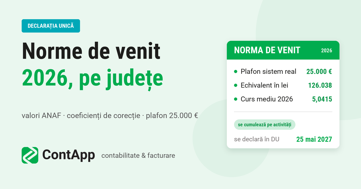 Norme de venit 2026