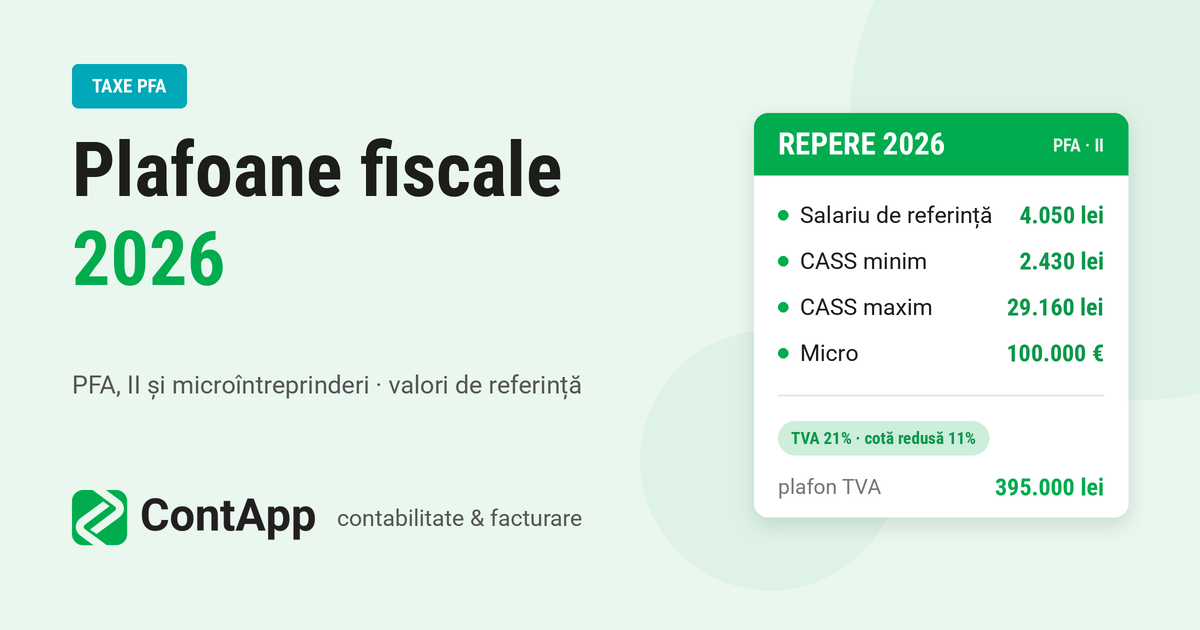 Plafoane fiscale 2026
