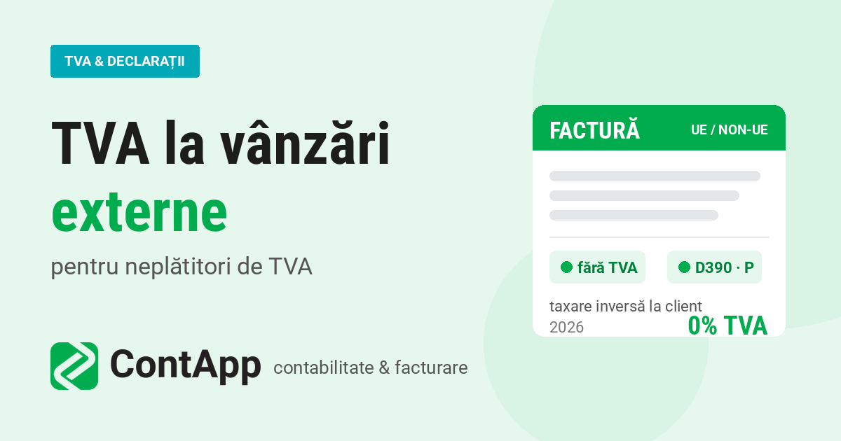 Vanzari in UE si in afara UE.