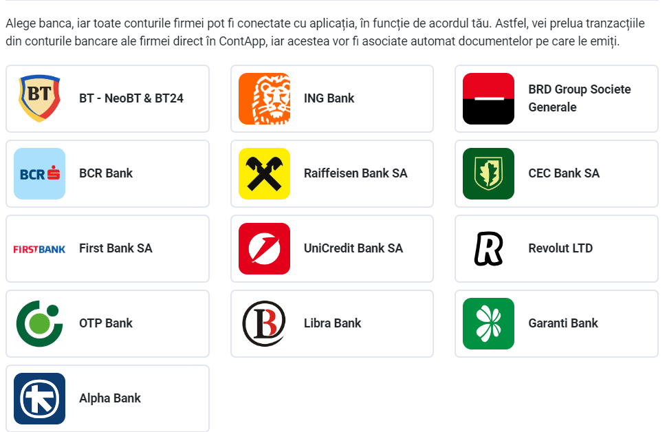 Contectare contapp cu banci